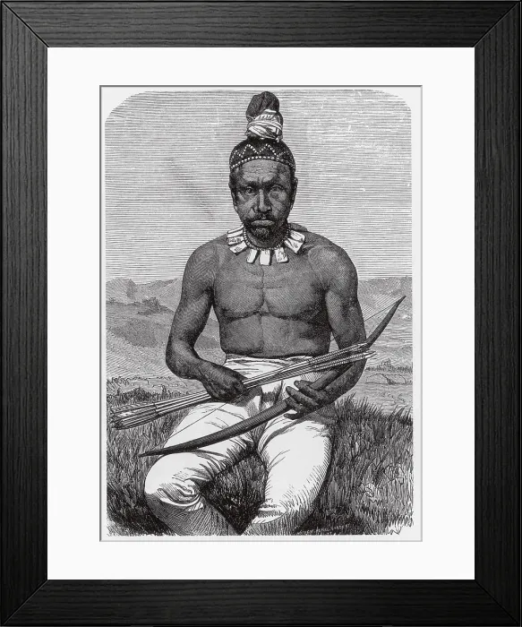 Framed Print : Native American Man, California, 1880