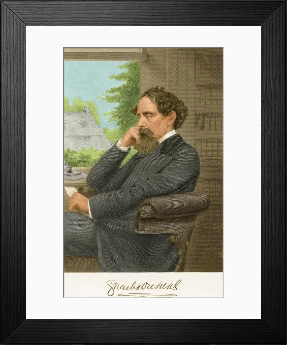 Framed Print : Charles Dickens, English Author