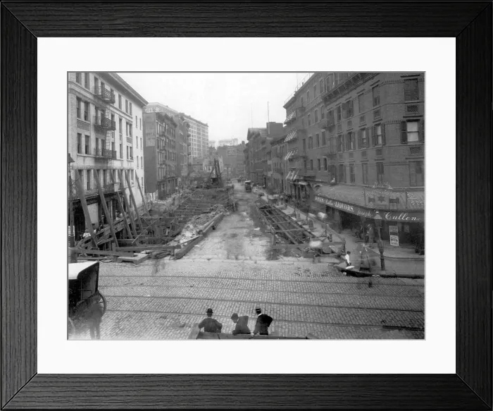 Framed Print : NYC Subway Construction, 1901 Framed Print : NYC Subway Construction, 1901