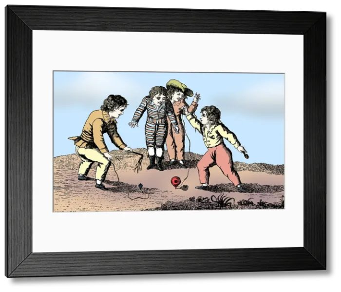 Framed Print : La Toupie, Toy Top, 17th Century