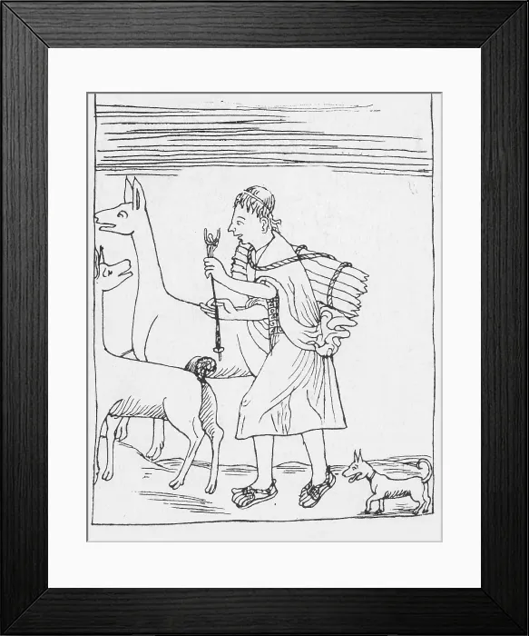 Framed Print : Peruvian Herder, 17th Century