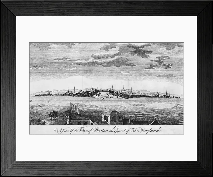 Framed Print : Boston in 1787 Framed Print : Boston in 1787