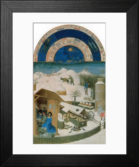 Framed Print : Aquarius Passing Into Pisces, 1416 Framed Print : Aquarius Passing Into Pisces, 1416