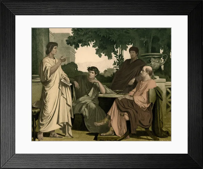 Framed Print : Maecenas with Virgil, Horace and Varius