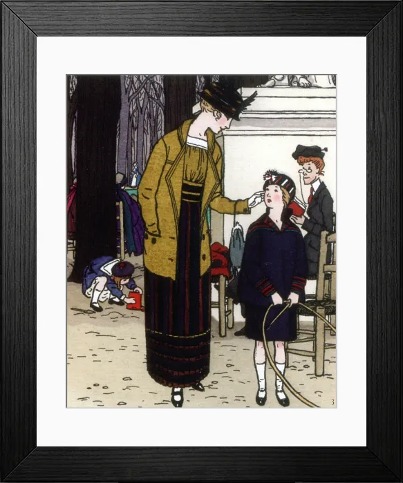 Framed Print : French Fashion, Pierre Brissaud, 1914 Framed Print : French Fashion, Pierre Brissaud, 1914