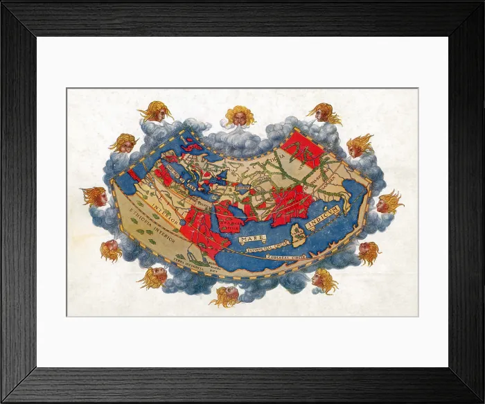 Framed Print : Ptolemy, World Map, 2nd Century Framed Print : Ptolemy, World Map, 2nd Century