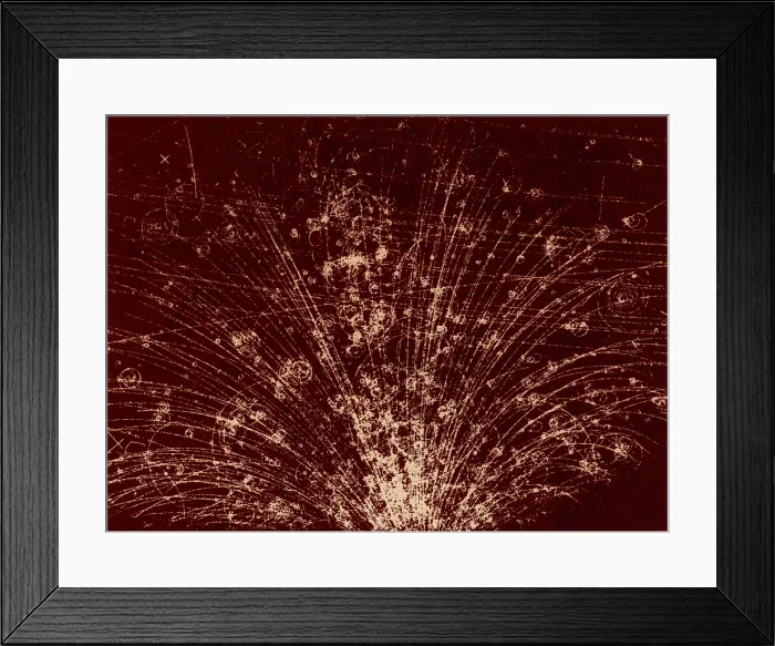 Framed Print : Cosmic Ray Tracks, Bubble Chamber Event Framed Print : Cosmic Ray Tracks, Bubble Chamber Event