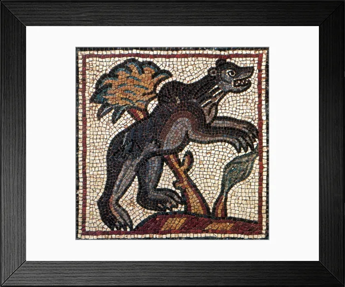 Framed Print : Bear, Byzantine Mosaic, 6th Century