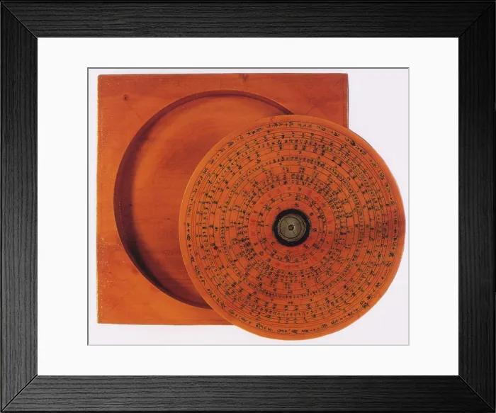 Framed Print : Compass. A compass of the type used by the masters of feng-shui Framed Print : Compass. A compass of the type used by the masters of feng-shui