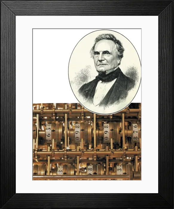 Framed Print : Charles Babbage, English Computer Scientist Framed Print : Charles Babbage, English Computer Scientist