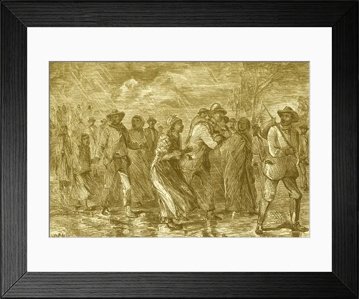 Framed Print : Escaping to Underground Railroad Framed Print : Escaping to Underground Railroad