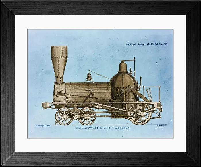 Framed Print : Baldwin Steam Locomotive, 1841 Framed Print : Baldwin Steam Locomotive, 1841