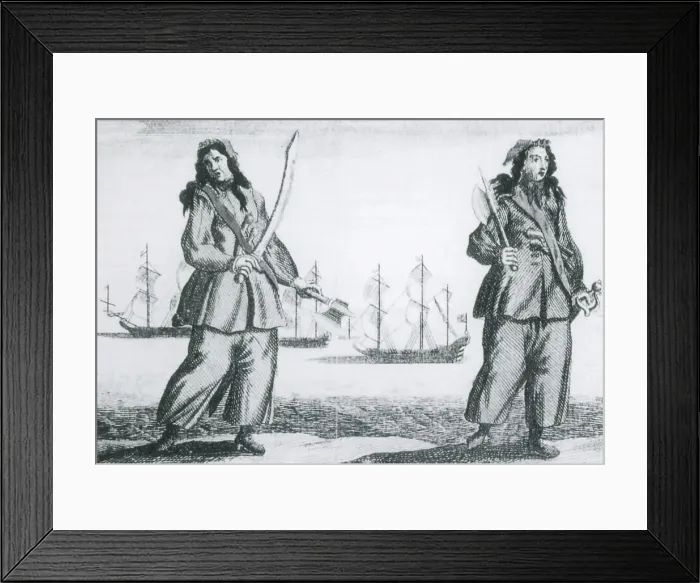 Framed Print : Anne Bonny and Mary Read, 18th Century Pirates Framed Print : Anne Bonny and Mary Read, 18th Century Pirates