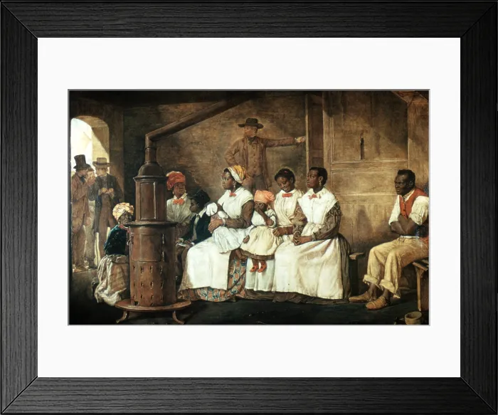 Framed Print : Slave Market Auction, 1853, Francis Mayer, Artist