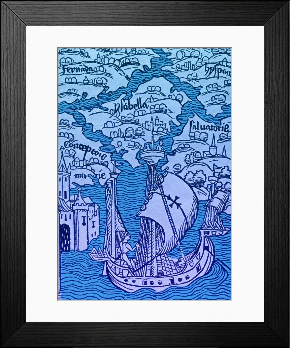 Framed Print : Islands Discovered by Columbus Framed Print : Islands Discovered by Columbus