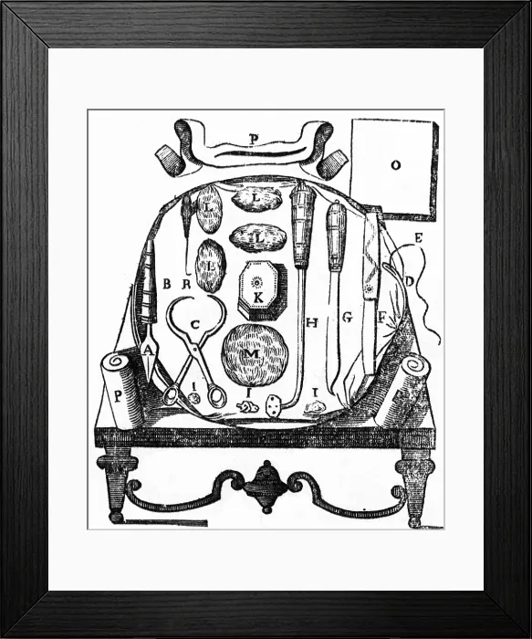 Framed Print : Historical Surgical Tools Framed Print : Historical Surgical Tools