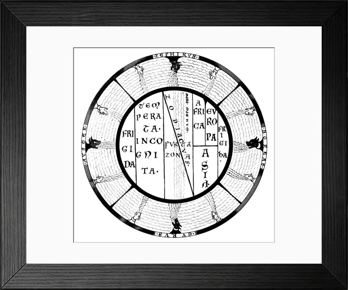 Framed Print : Macrobius T and O Medieval World Map Framed Print : Macrobius T and O Medieval World Map