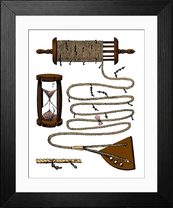 Framed Print : Chip Log, Navigational Tool Framed Print : Chip Log, Navigational Tool
