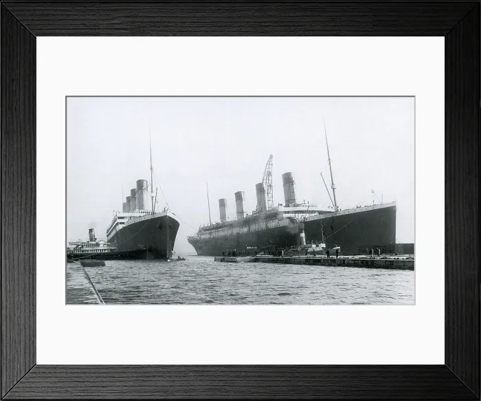 Framed Print : RMS Olympic and RMS Titanic, 1911