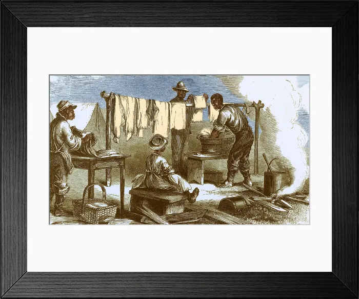 Framed Print : Slaves in Union Camp Framed Print : Slaves in Union Camp