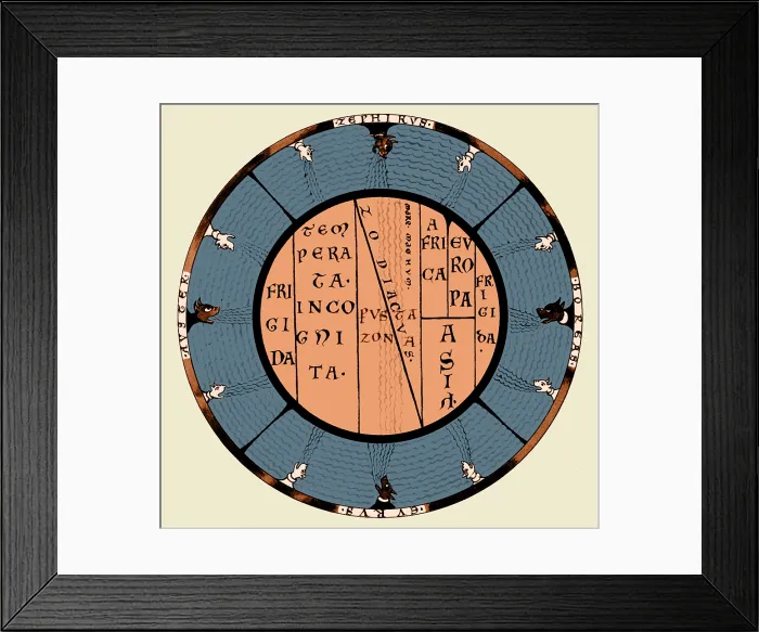 Framed Print : Medieval World Map Framed Print : Medieval World Map