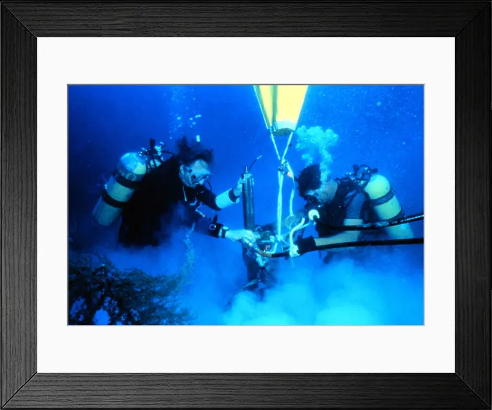 Framed Print : Collecting Sediment Cores