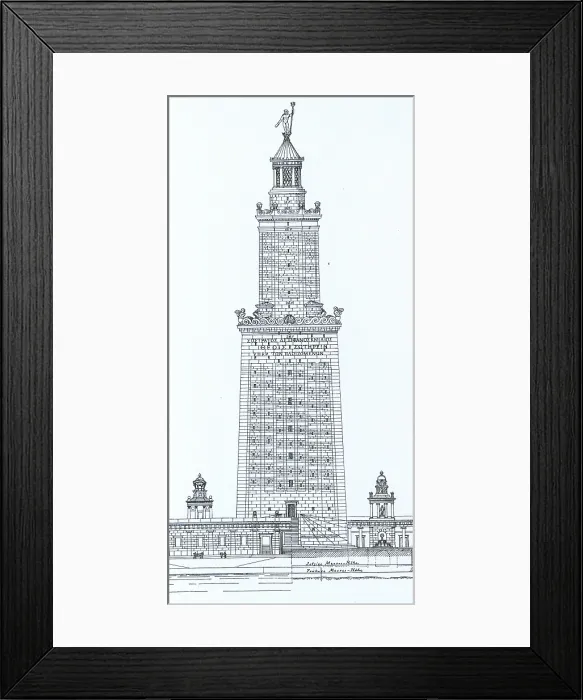 Framed Print : Wonders of the Ancient World, Lighthouse of Alexandria Framed Print : Wonders of the Ancient World, Lighthouse of Alexandria