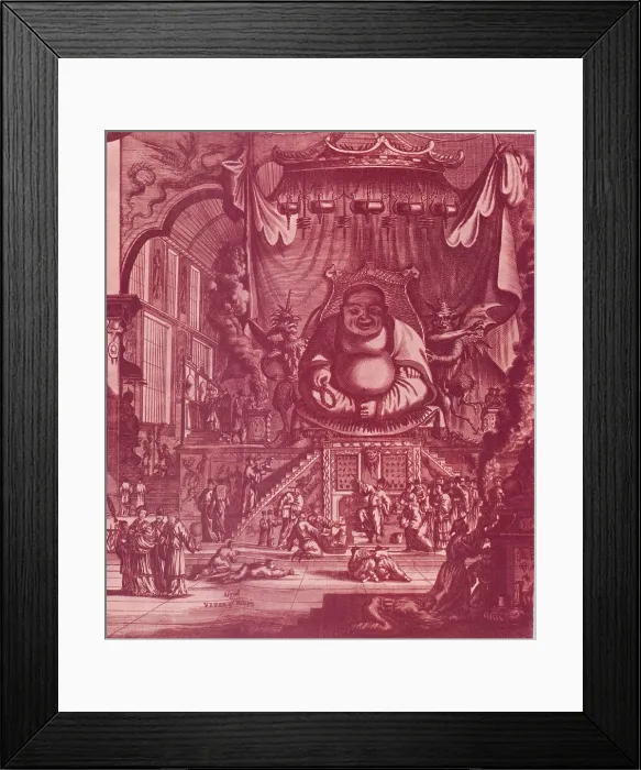 Framed Print : Buddhist Temple with Budai Framed Print : Buddhist Temple with Budai