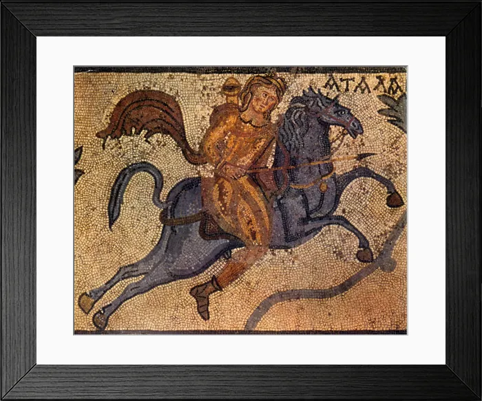 Framed Print : Atalanta Mosaic, 4th Century Framed Print : Atalanta Mosaic, 4th Century