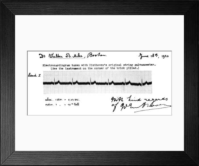 Framed Print : Early Einthoven Electrocardiogram, 1903 Framed Print : Early Einthoven Electrocardiogram, 1903