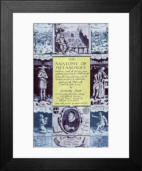 Framed Print : The Anatomy of Melancholy