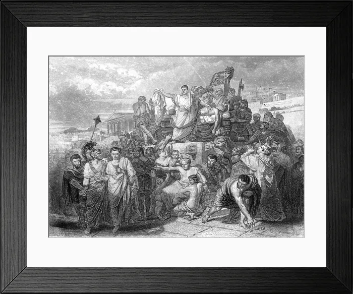 Framed Print : Funeral of Julius Caesar, 44 BC Framed Print : Funeral of Julius Caesar, 44 BC