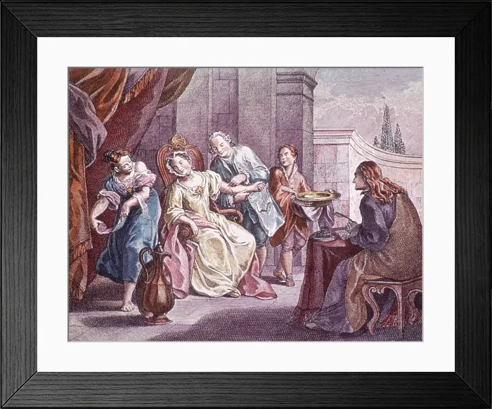 Framed Print : Barber-Surgeon, Bloodletting Framed Print : Barber-Surgeon, Bloodletting