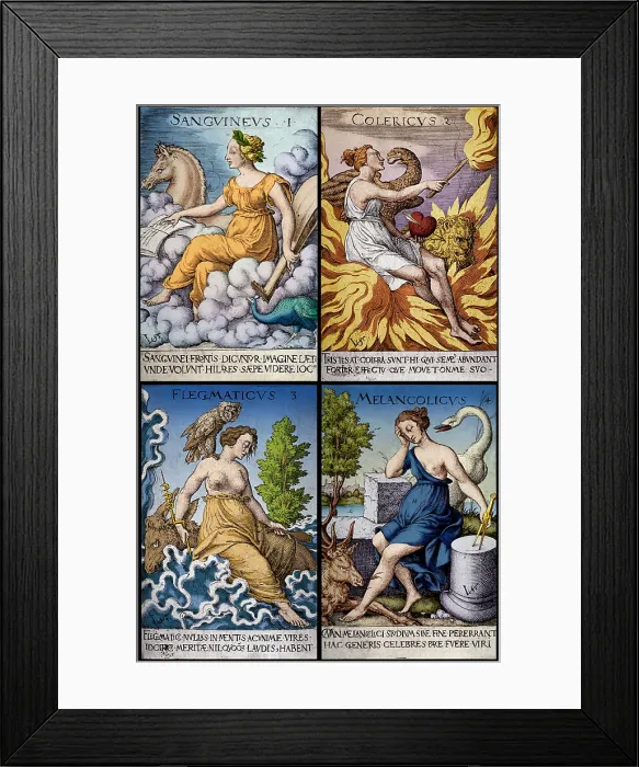 Framed Print : The Four Humors of Hippocratic Medicine Framed Print : The Four Humors of Hippocratic Medicine