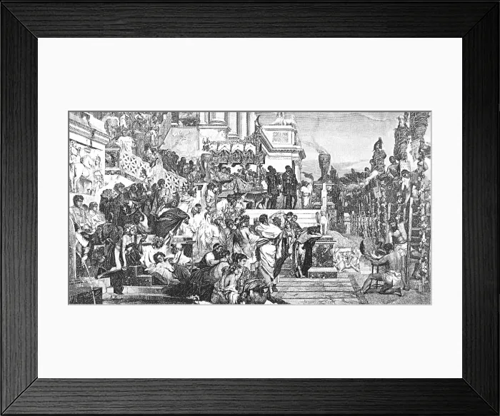 Framed Print : Nero Punishes Christians Accused of Setting Fire, 64 AD Framed Print : Nero Punishes Christians Accused of Setting Fire, 64 AD