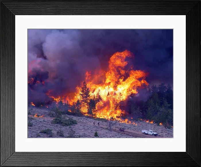 Framed Print : Derby Fire, Hotshot Crew, 2006 Framed Print : Derby Fire, Hotshot Crew, 2006