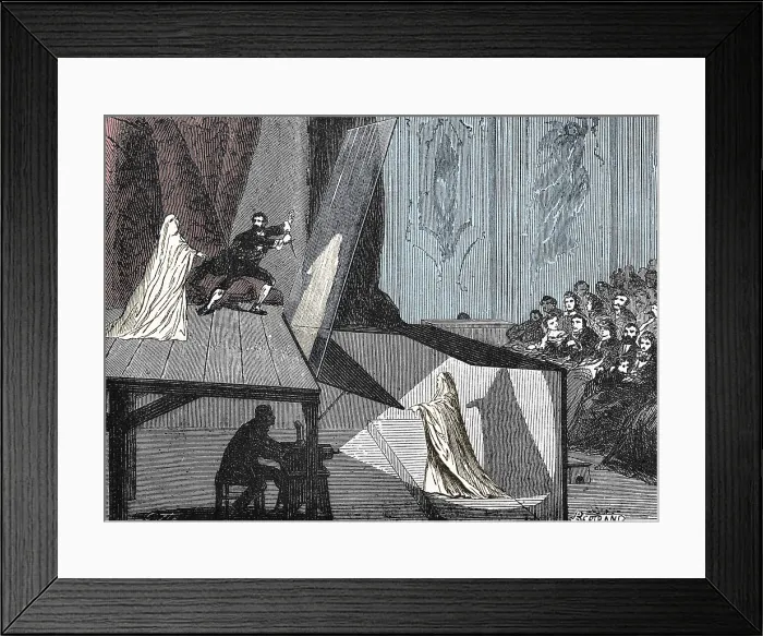 Framed Print : Ghost Illusion, Robert-Houdin, 19th C