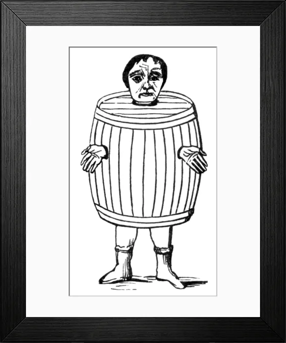 Framed Print : Drunkard's Cloak, Public Humiliation, 1500s Framed Print : Drunkard's Cloak, Public Humiliation, 1500s