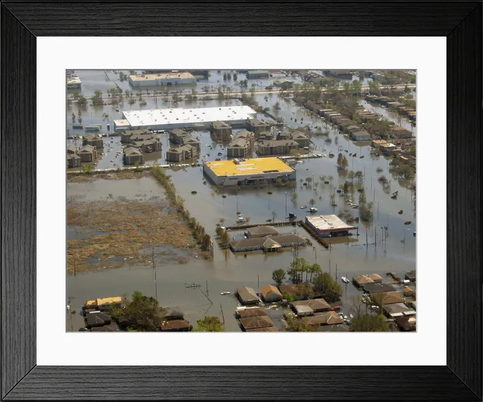 Framed Print : Hurricane Katrina Damage