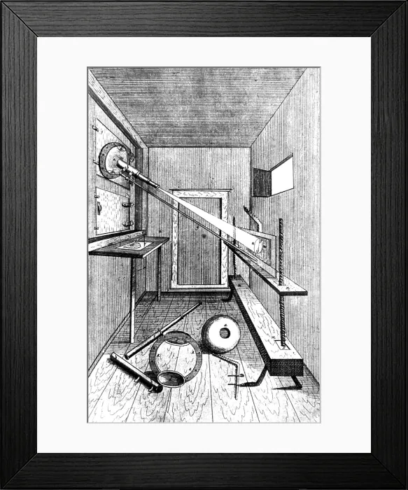 Framed Print : Light Projection Through Telescopic Lens, 1685 Framed Print : Light Projection Through Telescopic Lens, 1685