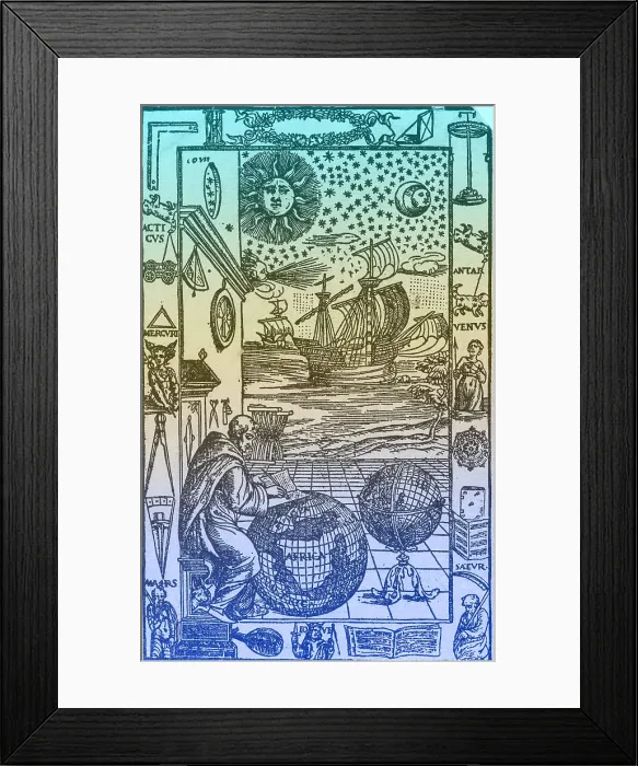 Framed Print : Illustration of sky design