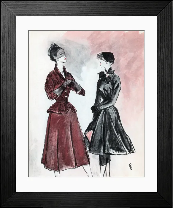 Framed Print : Women's Fashion, Maggy Rouff, 1951