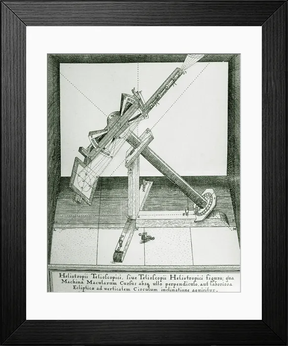 Framed Print : Helioscope, 17th century Framed Print : Helioscope, 17th century