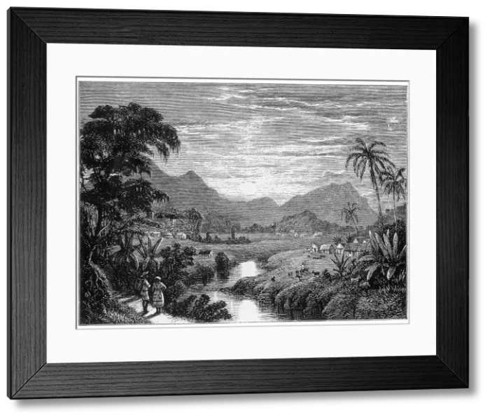 Framed Print : 19th Century Engraving of Haiti Framed Print : 19th Century Engraving of Haiti