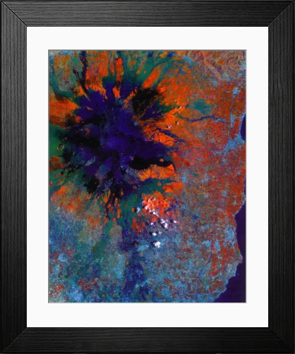 Framed Print : Mount Etna, Satellite Image Framed Print : Mount Etna, Satellite Image