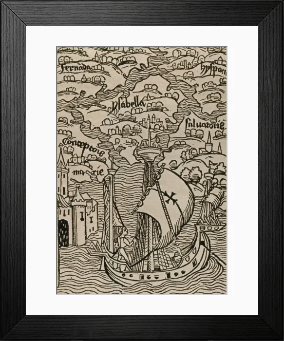 Framed Print : Islands Discovered by Columbus Framed Print : Islands Discovered by Columbus