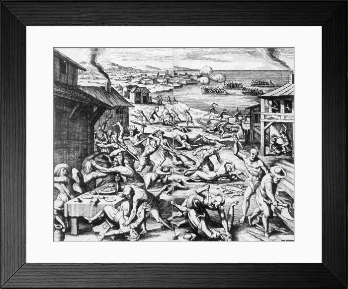 Framed Print : Jamestown Massacre, 1622 Framed Print : Jamestown Massacre, 1622