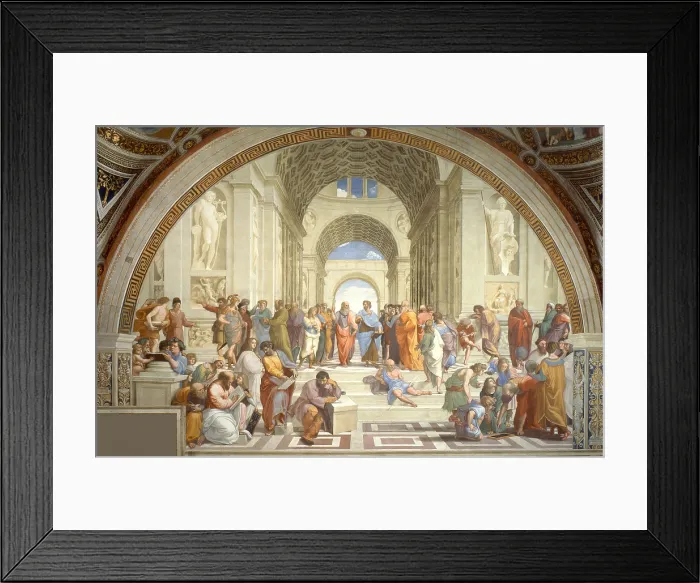 Framed Print : The School of Athens, Raphael Masterpiece Framed Print : The School of Athens, Raphael Masterpiece