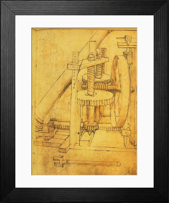 Framed Print : Di Giorgio Invention, Column Lifter Framed Print : Di Giorgio Invention, Column Lifter