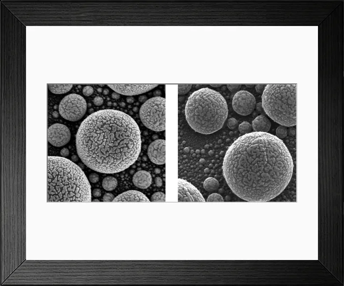 Framed Print : Gold Atoms, SEM vs. SHIM Framed Print : Gold Atoms, SEM vs. SHIM